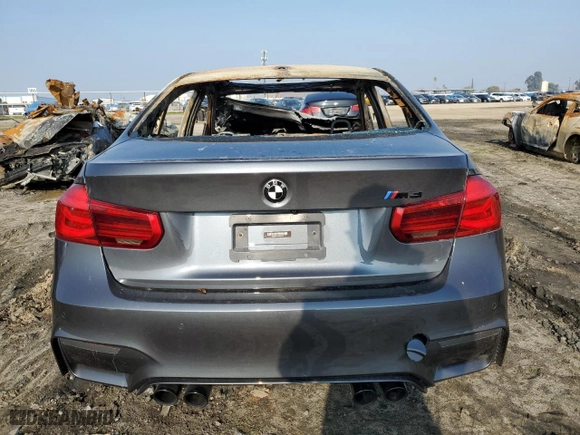 2017 BMW M3 with VIN WBS8M9C31H5G85850, listed as a Copart auction lot 83784404 with 0 mi miles and Non Repairable. Bid and sale history available at carsss.com. Image 6.