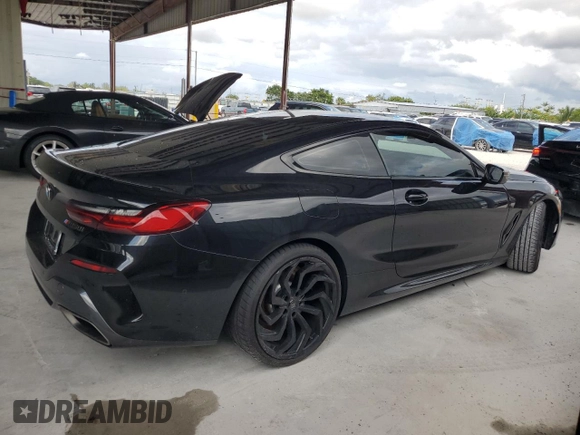 2021 BMW 8 Series M850i xDrive with VIN WBABC4C0XMCG35539, listed as a Copart auction lot 52070705 with 0 mi miles and Non Repairable. Bid and sale history available at carsss.com. Image 3.