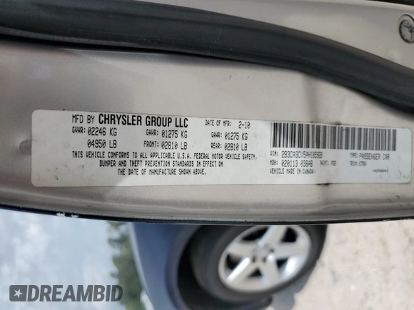 2010 Dodge Charger SXT with VIN 2B3CA3CV5AH185969, listed as a Copart auction lot 55684185 with 138,384 mi miles and Salvage Title. Bid and sale history available at DreamBid. Image 12.