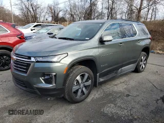2022 Chevrolet Traverse LT Leather with VIN 1GNERHKW9NJ105351, listed as a Copart auction lot 47780295 with 25,013 mi miles and Salvage Title. Bid and sale history available at carsss.com. Image 1.