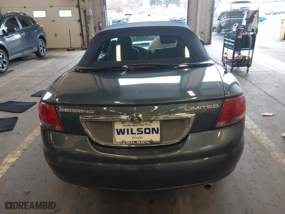 2002 Chrysler Sebring Limited with VIN 1C3EL65R92N272242, listed as a IAAI auction lot 41164755 with 52,086 mi miles. Bid and sale history available at carsss.com. Image 16.