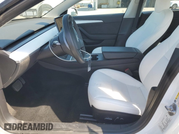 2022 Tesla Model 3 with VIN 5YJ3E1EAXNF203914, listed as a Copart auction lot 46982935 with 70,766 mi miles and Salvage Title. Bid and sale history available at DreamBid. Image 7.