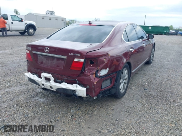 2007 Lexus LS 460 with VIN JTHBL46F775003346, listed as a IAAI auction lot 42170792 with 98,626 mi miles. Bid and sale history available at carsss.com. Image 4.