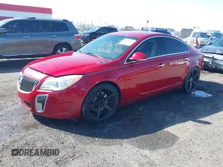 2014 Buick Regal GS with VIN 2G4GT5GX8E9233221, listed as a IAAI auction lot 41761732 with 130,609 mi miles. Bid and sale history available at carsss.com. Image 2.