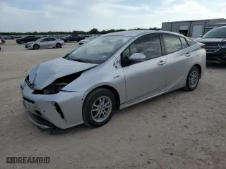 2022 Toyota Prius L Eco with VIN JTDKAMFU9N3167048, listed as a Copart auction lot 53555445 with 54,563 mi miles and Salvage Title. Bid and sale history available at carsss.com. Image 1.