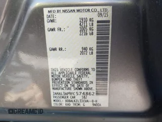 2015 Nissan Altima S with VIN 1N4AL3AP9FC574862, listed as a IAAI auction lot 41981187 with 151,867 mi miles and . Bid and sale history available at DreamBid. Image 9.