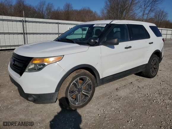 2014 Ford Utility Police Interceptor with VIN 1FM5K8AR7EGB74170, listed as a Copart auction lot 48007055 with 177,386 mi miles and Salvage Title. Bid and sale history available at carsss.com. Image 1.