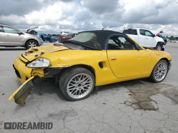 2002 Porsche Boxster with VIN WP0CA29842U621851, listed as a Copart auction lot 56872965 with Not provided miles and Clean title. Bid and sale history available at DreamBid. Image 3.