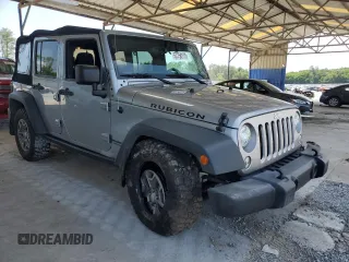 2017 Jeep Wrangler Unlimited Rubicon with VIN 1C4BJWFG4HL677477, listed as a Copart auction lot 57758175 with 89,584 mi miles and Salvage title. Bid and sale history available at DreamBid. Image 4.
