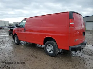 2023 Chevrolet Express Cargo Van with VIN 1GCWGAFPXP1189244, listed as a Copart auction lot 83864984 with 5,612 mi miles and Salvage Title. Bid and sale history available at carsss.com. Image 2.