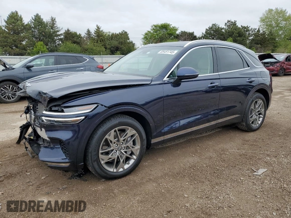 2025 Genesis GV70 2.5T with VIN 5NMMADTB2SH018019, listed as a Copart auction lot 55451745 with 8,645 mi miles and Salvage title. Bid and sale history available at DreamBid. Image 1.