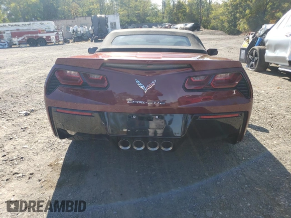 2019 Chevrolet Corvette 2LT with VIN 1G1YD3D73K5107252, listed as a Copart auction lot 77106114 with 19,093 mi miles and Salvage Title. Bid and sale history available at carsss.com. Image 6.