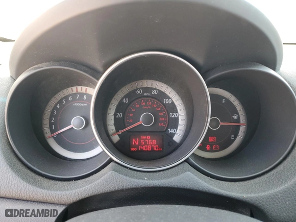 2010 Kia Forte EX with VIN KNAFU4A2XA5122386, listed as a Copart auction lot 53143615 with 140,870 mi miles and Clean Title. Bid and sale history available at carsss.com. Image 9.