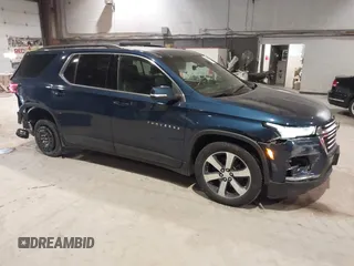 2022 Chevrolet Traverse LT Leather with VIN 1GNEVHKW7NJ168430, listed as a IAAI auction lot 41362361 with 57,456 mi miles. Bid and sale history available at carsss.com. Image 1.