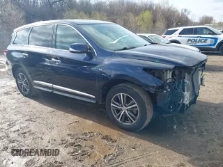 2018 Infiniti QX60 with VIN 5N1DL0MM1JC529085, listed as a IAAI auction lot 41942708 with 151,829 mi miles. Bid and sale history available at carsss.com. Image 1.