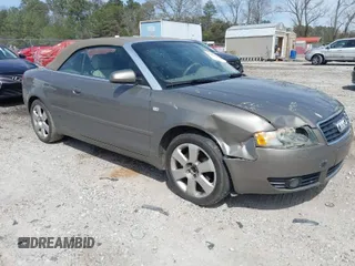 2004 Audi A4 1.8T with VIN WAUAC48HX4K012127, listed as a IAAI auction lot 41843122 with 126,356 mi miles. Bid and sale history available at carsss.com. Image 1.