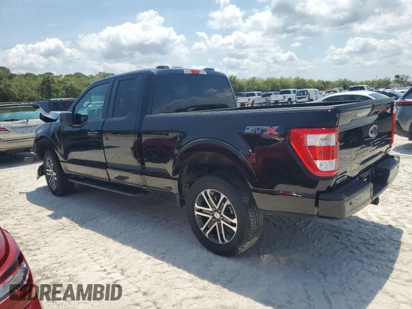 2023 Ford F-150 XL with VIN 1FTEX1EP1PFB25819, listed as a Copart auction lot 46221625 with 20,676 mi miles and Salvage title. Bid and sale history available at DreamBid. Image 2.