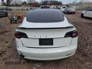 2022 Tesla Model 3 Long Range with VIN 5YJ3E1EB4NF164276, listed as a Copart auction lot 45802865 with 56,836 mi miles and Salvage Title. Bid and sale history available at DreamBid. Image 6.