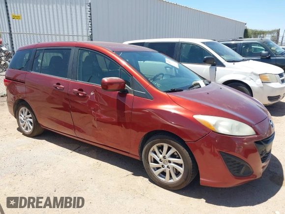 2012 Mazda 5 Sport with VIN JM1CW2BL4C0132956, listed as a IAAI auction lot 42087030 with 158,775 mi miles and . Bid and sale history available at DreamBid. Image 1.