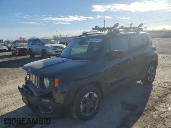 2015 Jeep Renegade Latitude with VIN ZACCJABH9FPB80553, listed as a Copart auction lot 83657494 with 76,005 mi miles and Salvage Title. Bid and sale history available at carsss.com. Image 1.