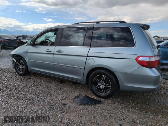 2005 Honda Odyssey Touring z VIN 5FNRL38855B051447, wystawiony jako Copart lot #57144925 z przebiegiem 186 476 mil mil oraz Szkoda całkowita • Salvage title. Historia ofert i sprzedaży dostępna na DreamBid. Obrazek 2.