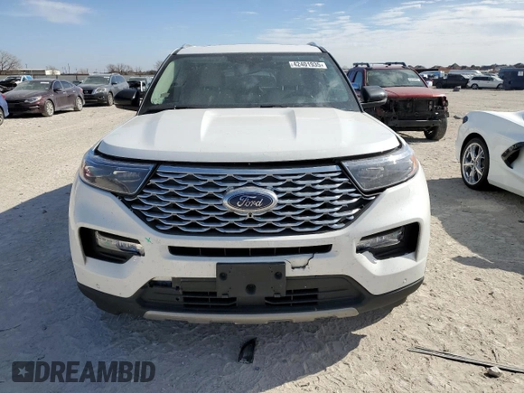 2022 Ford Explorer Platinum with VIN 1FM5K8HC4NGC42104, listed as a Copart auction lot 42401935 with 21,981 mi miles and Salvage Title. Bid and sale history available at carsss.com. Image 5.