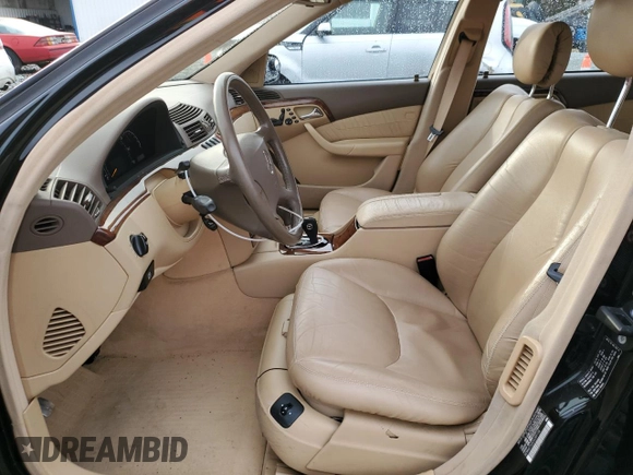 2002 Mercedes-Benz S-Class 5.0L with VIN WDBNG75J52A289108, listed as a Copart auction lot 43371315 with 117,315 mi miles and Clean Title. Bid and sale history available at carsss.com. Image 7.
