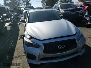 2014 Infiniti Q50 Hybrid Premium with VIN JN1AV7AR1EM700947, listed as a Copart auction lot 43024885 with 119,377 mi miles and Salvage Title. Bid and sale history available at carsss.com. Image 11.