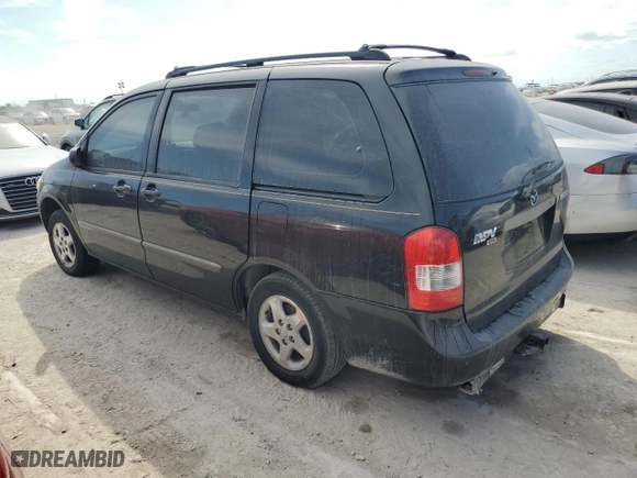 2001 Mazda MPV DX with VIN JM3LW28G310173674, listed as a Copart auction lot 75312034 with 0 mi miles and Salvage Title. Bid and sale history available at carsss.com. Image 2.