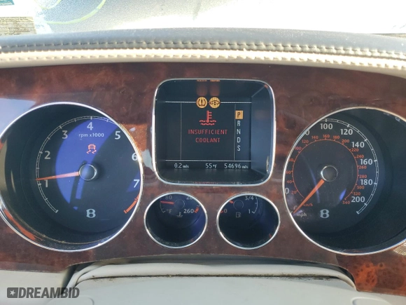 2006 Bentley Continental Flying Spur with VIN SCBBR53W26C036939, listed as a Copart auction lot 77526884 with 54,696 mi miles and Salvage Title. Bid and sale history available at carsss.com. Image 9.
