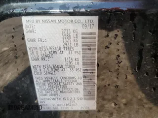 2018 Nissan Pathfinder SL z VIN 5N1DR2MN3JC612150, wystawiony jako Copart lot #55925915 z przebiegiem Nie podano mil oraz Czysty tytuł • Clean title. Historia ofert i sprzedaży dostępna na DreamBid. Obrazek 12.