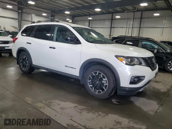 2019 Nissan Pathfinder S with VIN 5N1DR2MM0KC633465, listed as a Copart auction lot 59626475 with 38,019 mi miles and Salvage title. Bid and sale history available at DreamBid. Image 4.