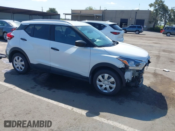 2019 Nissan Kicks S with VIN 3N1CP5CU8KL491396, listed as a IAAI auction lot 41986602 with 101,389 mi miles and . Bid and sale history available at carsss.com. Image 1.