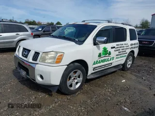 2004 Nissan Armada SE z VIN 5N1AA08A74N703355, wystawiony jako IAAI lot #41555201 z przebiegiem 190 430 mil mil oraz . Historia ofert i sprzedaży dostępna na DreamBid. Obrazek 2.