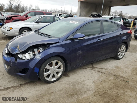 2013 Hyundai Elantra GLS with VIN 5NPDH4AE8DH225996, listed as a Copart auction lot 49893525 with 118,792 mi miles and Salvage Title. Bid and sale history available at carsss.com. Image 1.