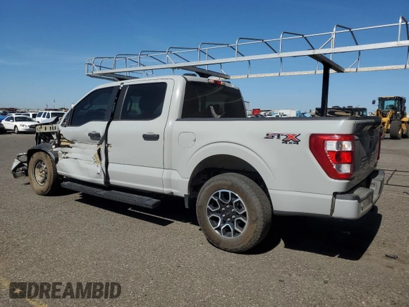 2023 Ford F-150 XL with VIN 1FTEW1EP9PKF55852, listed as a Copart auction lot 58379025 with 46,939 mi miles and Salvage title. Bid and sale history available at DreamBid. Image 2.