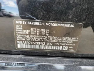 2019 BMW 3 Series 330i xDrive with VIN WBA5R7C52KFH31007, listed as a Copart auction lot 53333285 with 0 mi miles and Salvage Title. Bid and sale history available at carsss.com. Image 12.