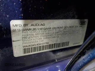 2013 Audi S4 Prestige z VIN WAUKGAFL4DA193794, wystawiony jako Copart lot #73019424 z przebiegiem 166 833 mil mil oraz Szkody całkowita. Historia ofert i sprzedaży dostępna na DreamBid. Obrazek 12.