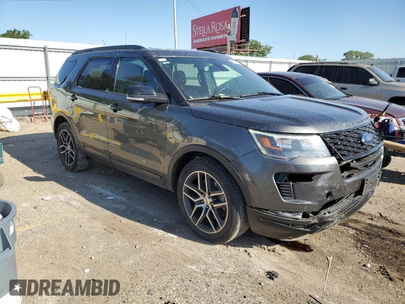 2018 Ford Explorer Sport z VIN 1FM5K8GT6JGA79581, wystawiony jako Copart lot #61348985 z przebiegiem 79 773 mil mil oraz Szkoda całkowita • Salvage title. Historia ofert i sprzedaży dostępna na DreamBid. Obrazek 4.