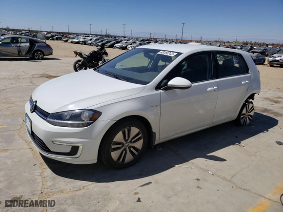 2017 Volkswagen e-Golf SE with VIN WVWKR7AU5HW953451, listed as a Copart auction lot 48768783 with 55,744 mi miles. Bid and sale history available at carsss.com. Image 1.