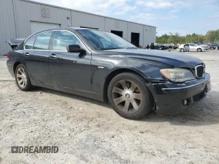 2008 BMW 7 Series 750i with VIN WBAHL83548DT11870, listed as a Copart auction lot 73282444 with Not Provided miles and Salvage Title. Bid and sale history available at carsss.com. Image 4.