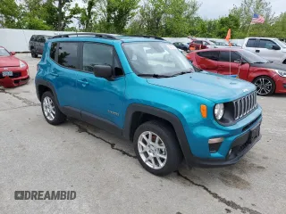 2022 Jeep Renegade Latitude with VIN ZACNJDB14NPN73109, listed as a Copart auction lot 55473465 with 17,022 mi miles and Salvage title. Bid and sale history available at DreamBid. Image 4.