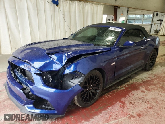 2016 Ford Mustang GT Premium with VIN 1FATP8FF2G5253939, listed as a Copart auction lot 56540785 with 41,262 mi miles and Salvage title. Bid and sale history available at DreamBid. Image 1.