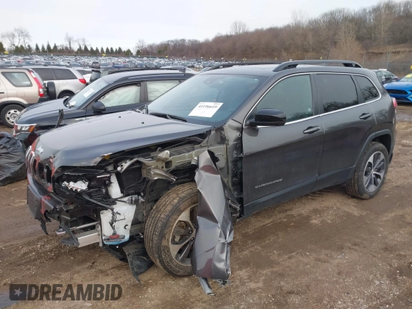 2022 Jeep Cherokee Limited with VIN 1C4PJMDX2ND501286, listed as a IAAI auction lot 41196619 with 54,975 mi miles and . Bid and sale history available at DreamBid. Image 17.