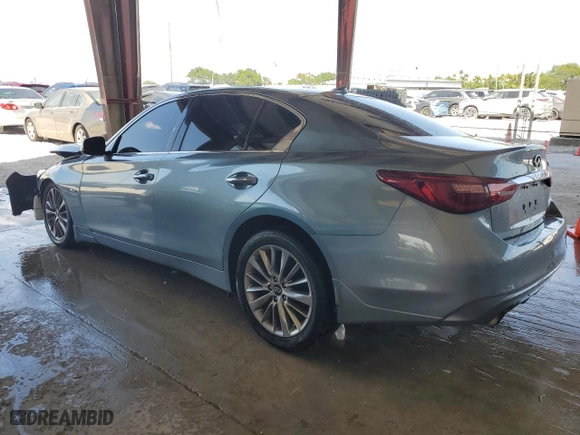 2018 Infiniti Q50 3.0t LUXE with VIN JN1EV7AP7JM353554, listed as a Copart auction lot 52555045 with 93,113 mi miles and Salvage Title. Bid and sale history available at carsss.com. Image 2.