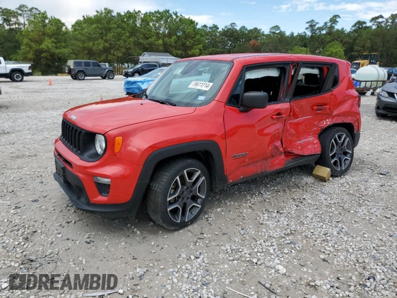 2020 Jeep Renegade Jeepster z VIN ZACNJAAB2LPL87851, wystawiony jako Copart lot #78611214 z przebiegiem 103 630 mil mil oraz Szkoda całkowita • Salvage title. Historia ofert i sprzedaży dostępna na DreamBid. Obrazek 1.