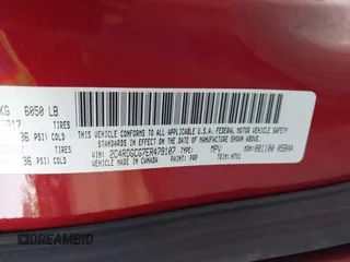 2014 Dodge Grand Caravan SXT z VIN 2C4RDGCG7ER479107, wystawiony jako IAAI lot #42155931 z przebiegiem 174 473 mil mil oraz . Historia ofert i sprzedaży dostępna na DreamBid. Obrazek 9.