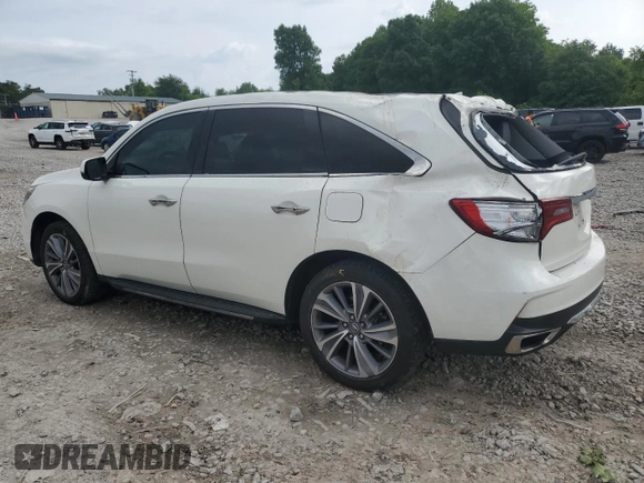 2017 Acura MDX Technology z VIN 5FRYD4H57HB034222, wystawiony jako Copart lot #57698485 z przebiegiem 85 414 mil mil oraz Szkoda całkowita • Salvage title. Historia ofert i sprzedaży dostępna na DreamBid. Obrazek 2.