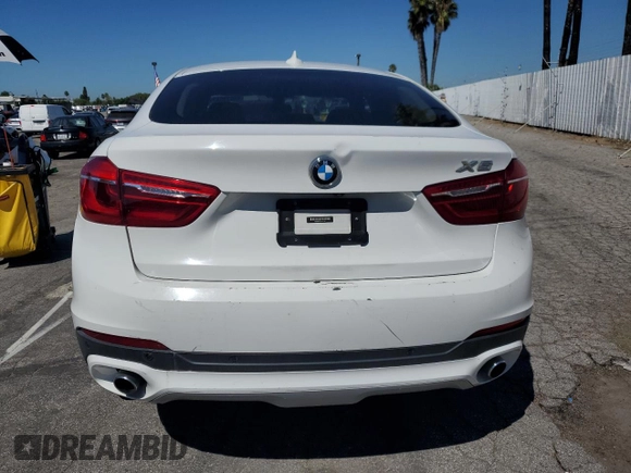 2016 BMW X6 sDrive35i with VIN 5UXKU0C55G0F92740, listed as a Copart auction lot 65639533 with 84,708 mi miles. Bid and sale history available at carsss.com. Image 6.