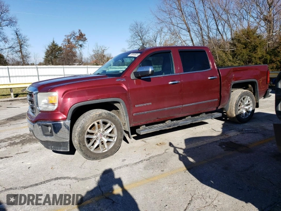 2015 GMC Sierra 1500 SLT with VIN 3GTU2VEJ6FG395459, listed as a Copart auction lot 86846624 with 177,064 mi miles and Salvage Title. Bid and sale history available at DreamBid. Image 1.